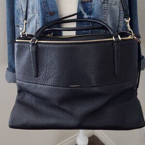 Coach black work tote style leather bag. Beautifully maintained and kept